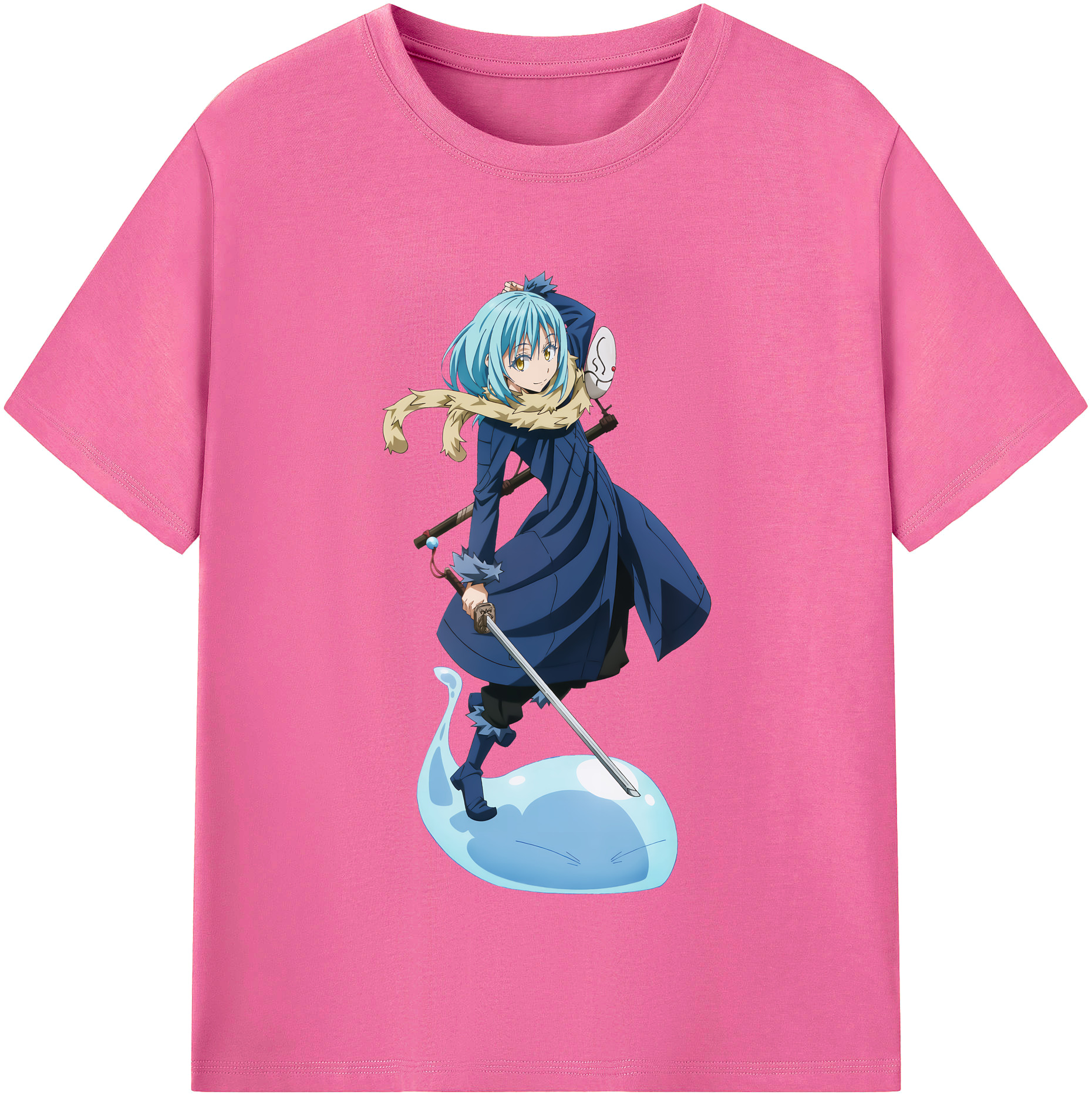 （画像用） 転スラ Regarding Reincarnated to Slime レディースカジュアルプリントTシャツ（綿100％）